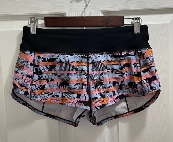 Lululemon Speed Up Short 2.5 Inversion Multi Size 4 Athletic Running Workout - Image 4