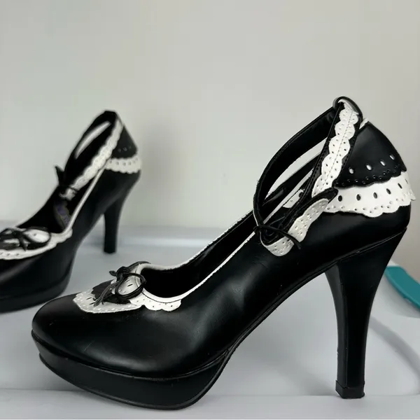 Funtasma Womens Mary Jane Heels Sz 8 Flapper Maid Halloween Dressy - Image 13