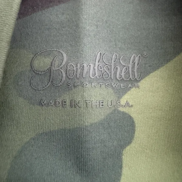 Bombshell Sportswear Perform Thigh-Highs Camo Leggings Size M High Rise Pockets - Image 9