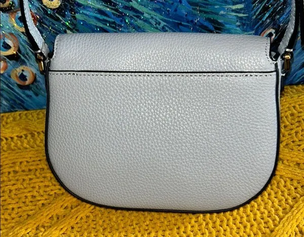 Kate Spade Leila Mini Periwinkle Pebbled Leather Crossbody Bag - Image 5