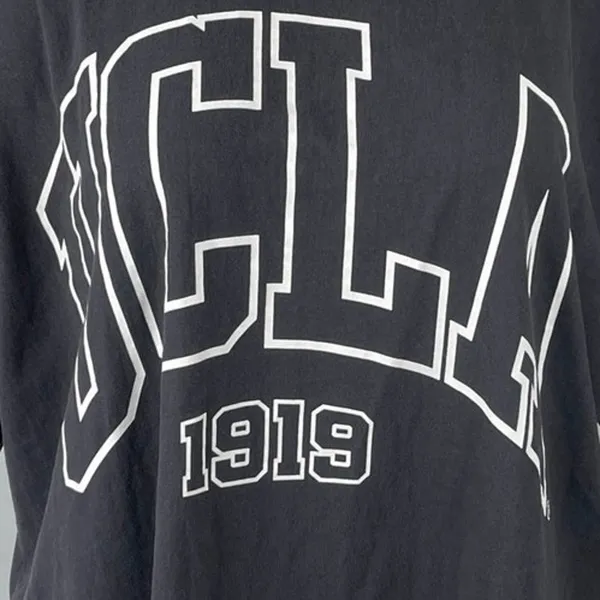 H&M UCLA 1919 Oversized Black Graphic Short Sleeve Baggy Boxy Tee T-Shirt Top XL - Image 2