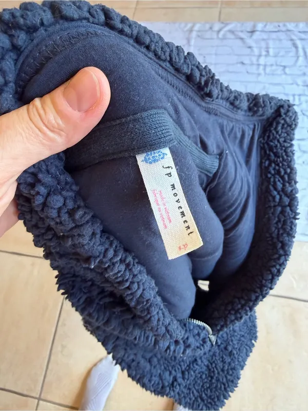 Free People Movement Fluffy Blue Small Women's Fleece Quarter Zip Oversized - Image 11