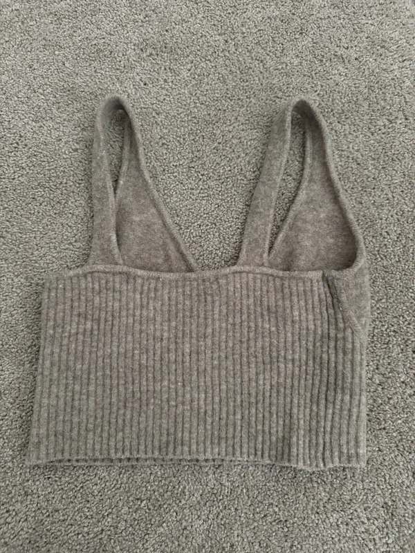ZARA Brown Sweater Tank Top - Image 2