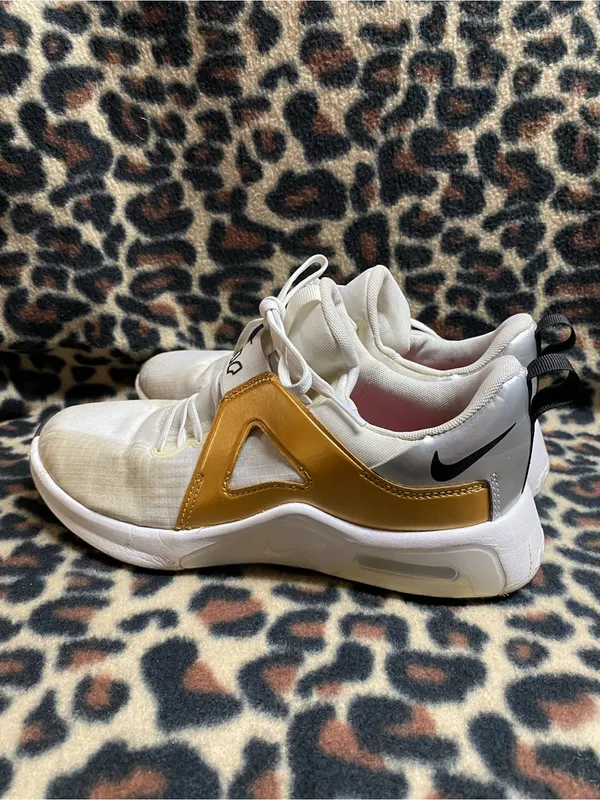 Nike Air Max White & Gold Sneakers - Image 5