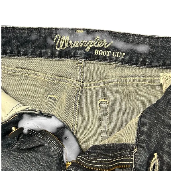 Wrangler Bootcut Jeans Womens 7x30 Dark Wash Stretch Denim 1009MWZDO - Image 3