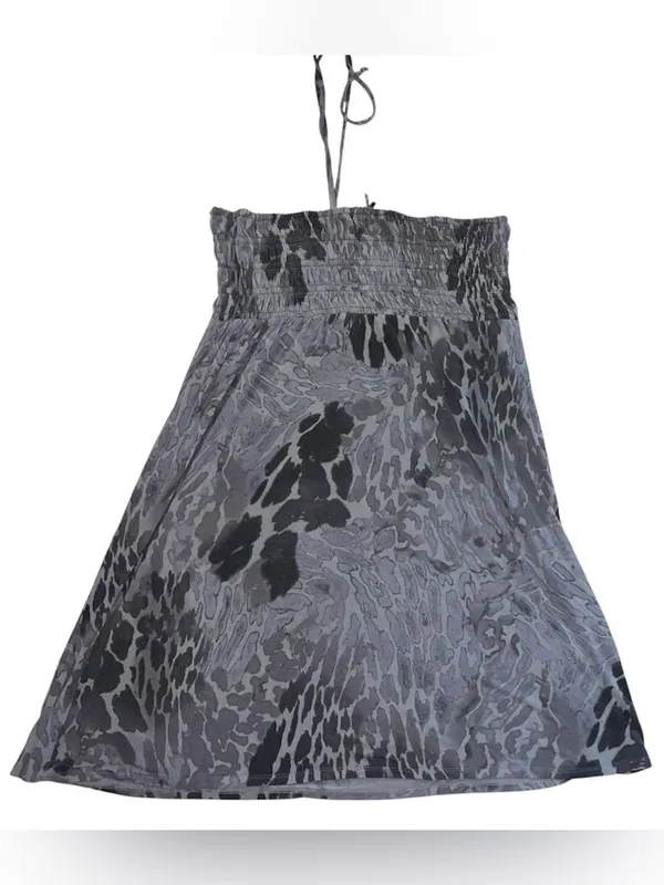 Gray strapless animal print dress - Image 2