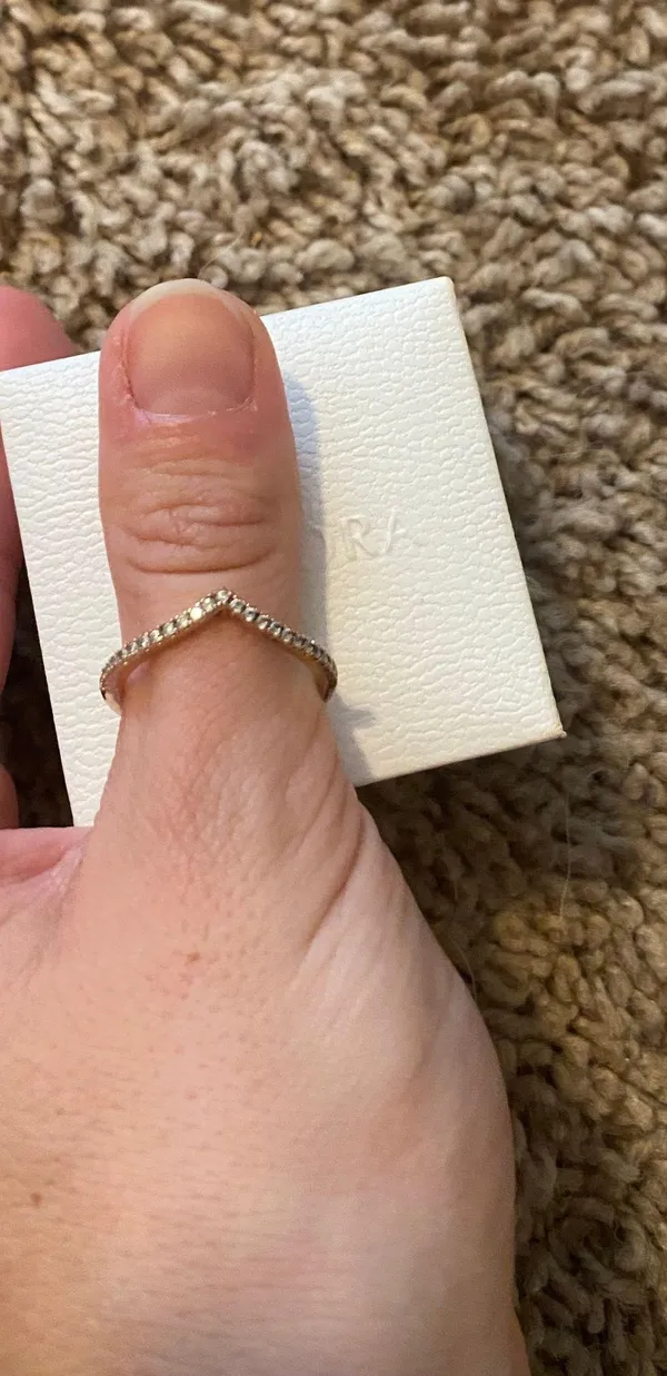 Pandora Rose Gold Wishbone Ring - Image 3