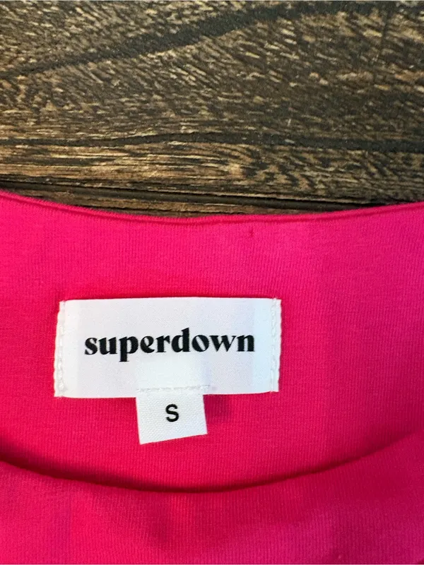 superdown Jamie Cut Out Dress Womens S Hot Pink NWT One Sleeve Asymmetric - Image 4