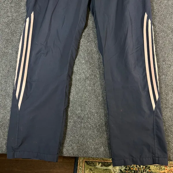 Adidas Womens Navy Pink Stripe Mesh Lined Track Pants 116799 Size M - Image 7