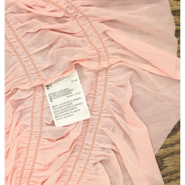 NWT Bar III Womens Mesh Flutter-Sleeve Top Cupid Blush XL - Image 5