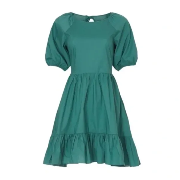 Peter Som X RTR Green Puff Sleeve Dress Size 4 - Image 5