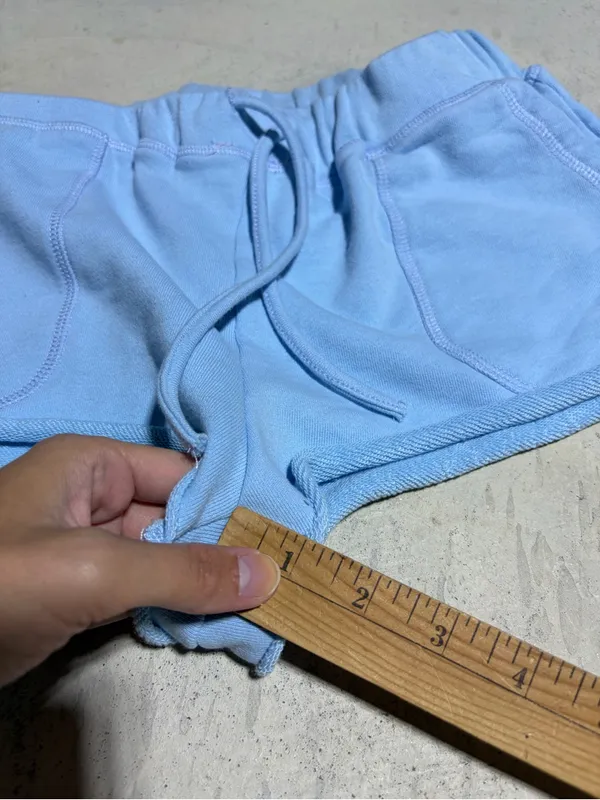 Showpo Light Blue Women's Drawstring Lounge Shorts 6 - Image 3