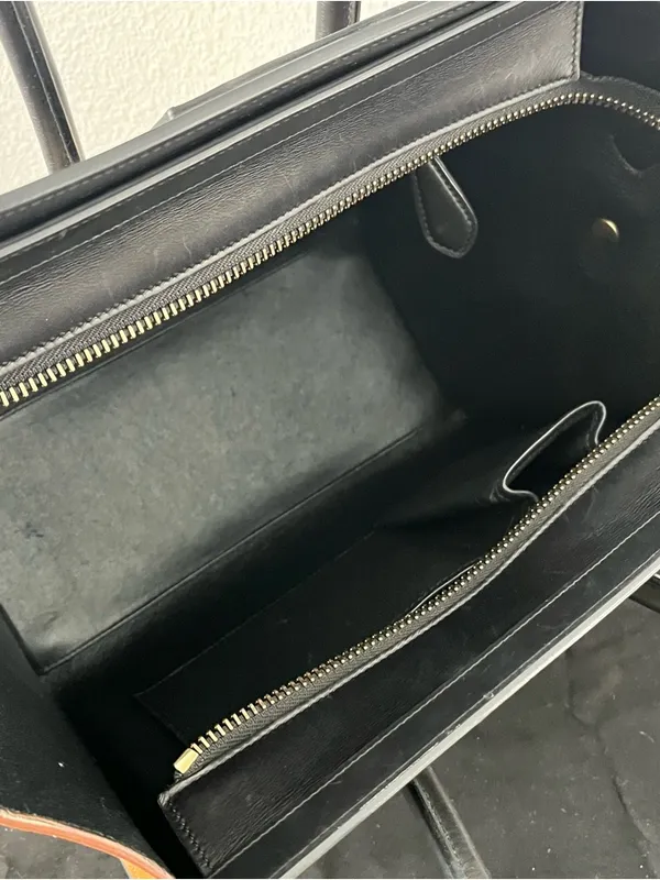 Celine Luggage Tote Tricolor Leather Micro Top Handle Handbag - Image 9