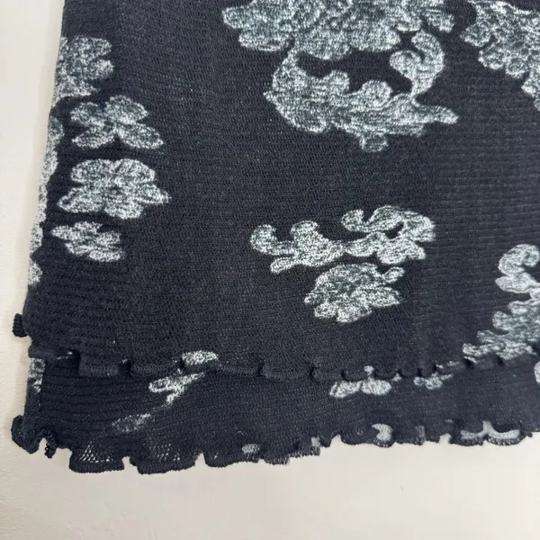Free People Poppy Mesh Mini Skirt Black & White Floral Size Small Cotton - Image 4