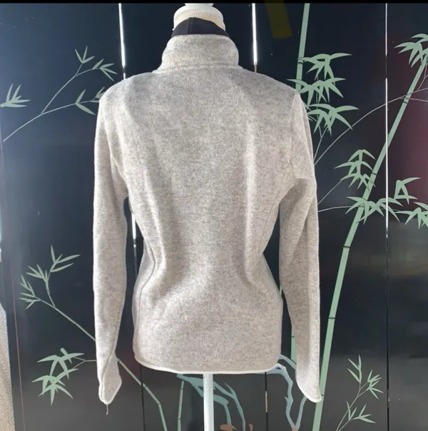 Charles River Apparel Womens Oatmeal Heathered Fleece Pullover Jacket Sz M - Image 3