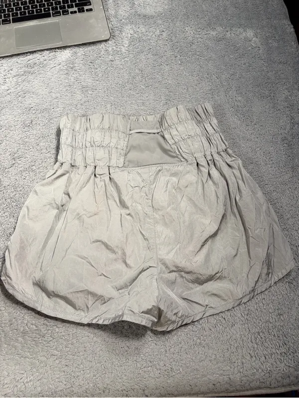 Free people FP Movement High-Waist gray silver athletic shorts medium - Image 6