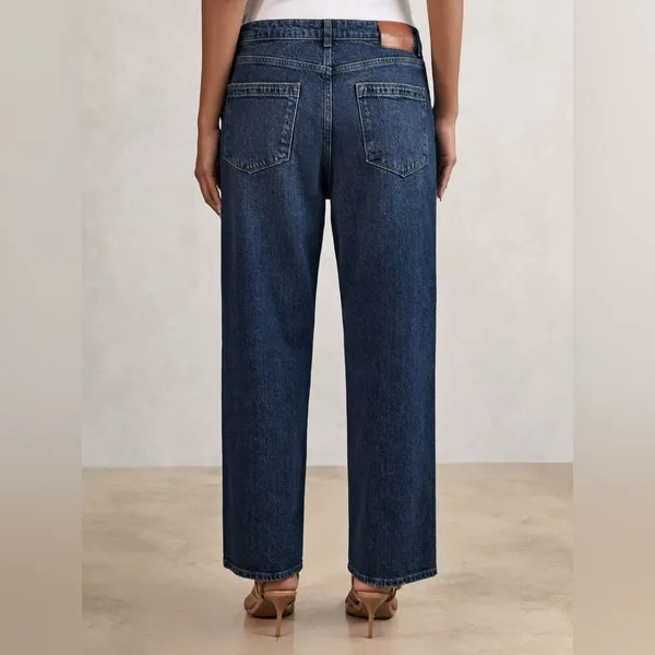Reiss women’s selin mid Blue Straight leg Jeans size 27 - Image 2