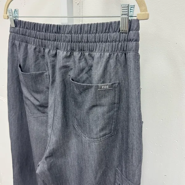 Figs Women's Zamora High Waisted Jogger Scrub Pants W20SW2028 Heather Gray‎ Med - Image 5