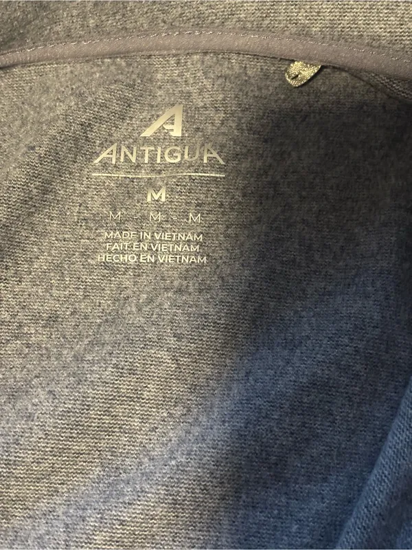 Antigua Women’s‎ Crush Navy Heathered 1/4 Zip Pullover Sweatshirt Medium - Image 7