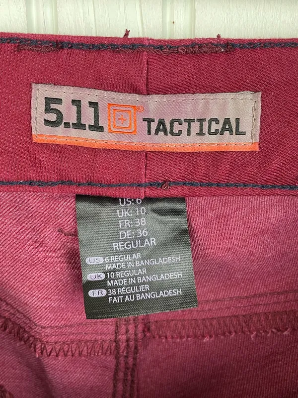NEW 5.11 Tactical Women's Defender-Flex Pants Slim Fit Size 6 Regular Red Twill - Image 5