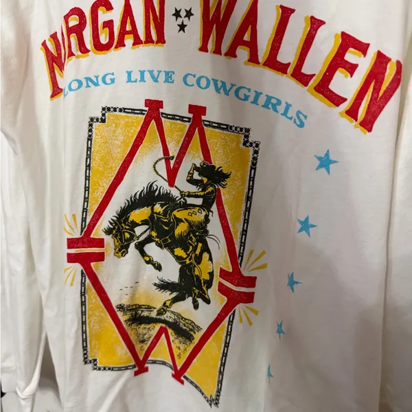 NWT Daydreamer Morgan Wallen Long Live Cowgirls‎ Relaxed Long Sleeve, Size S - Image 2