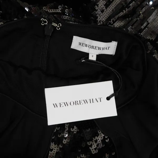NWT!! WEWOREWHAT Black Sequin Halter Dress Full Length Maxi Glam Party‎ Size 2 - Image 10