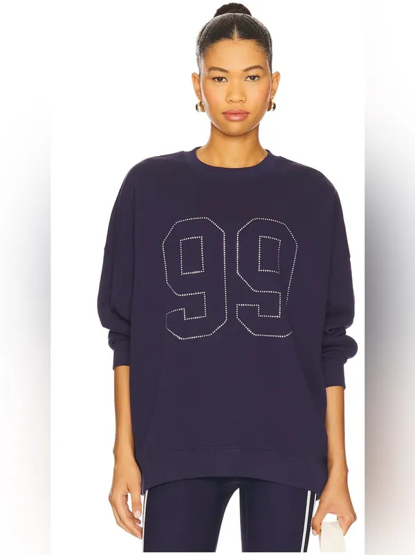 L*SPACE x Anthropologie SUDADERA LEGEND crewneck sweatshirt navy 1999 size M - Image 2