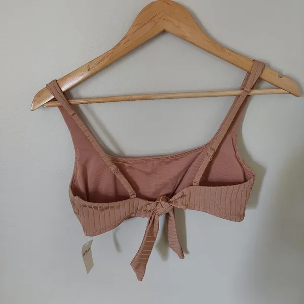Aerie Tan Ribbed Crop Top Size M - Image 2