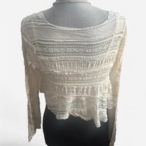 Princess Polly Cream Lace Bohemian Blouse - Image 3