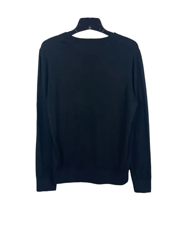 Quince Black Crewneck Sweater Cotton Cashmere Blend Pullover Soft Minimalist L - Image 3