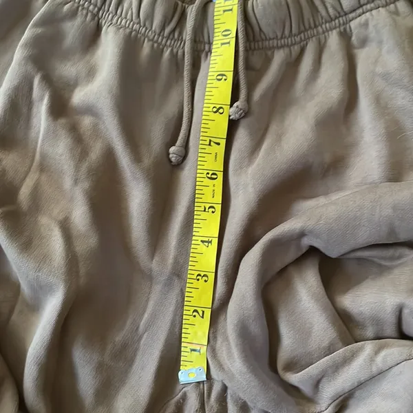 Good American Joggers Womens Large Brown Fleece Pull On Pants Loungewear Cozy - Image 7