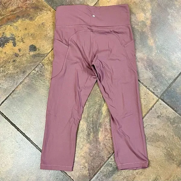 Crz Yoga Women’s Lavender High Rise Phone Pocket Activewear Leggings - Image 5