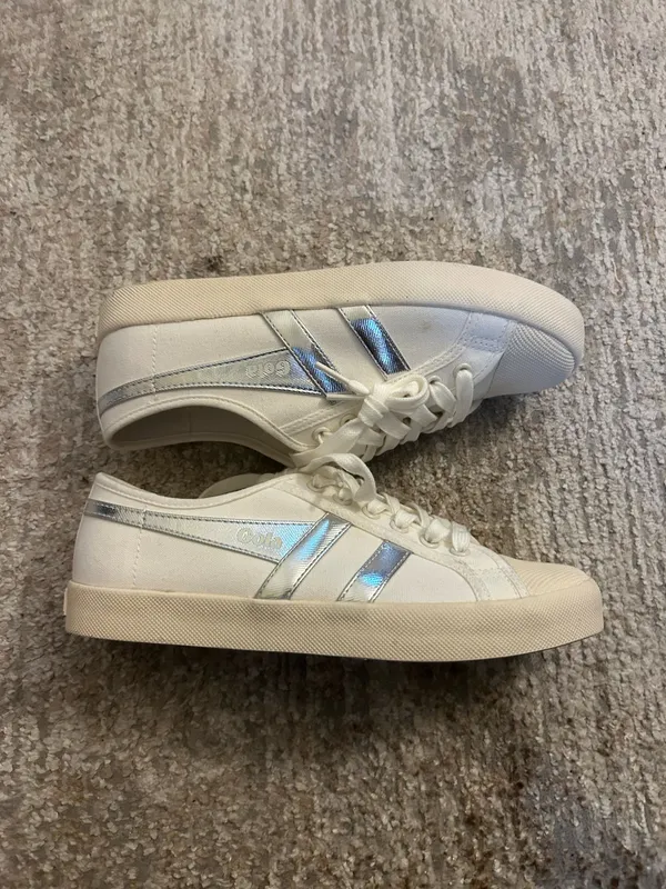Gola Coaster Silver Sneaker White Size 8.5 - Image 4