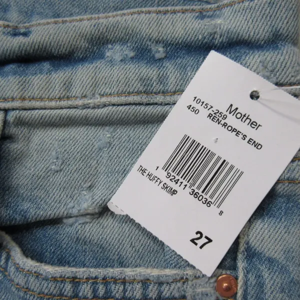 NWT Mother Superior The Huffy Skimp in Rope's End Destroyed Jeans 27 - Image 7
