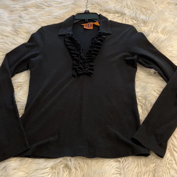 Tory Burch long sleeve shirt size M good condition length 26” bust 32” - Image 9