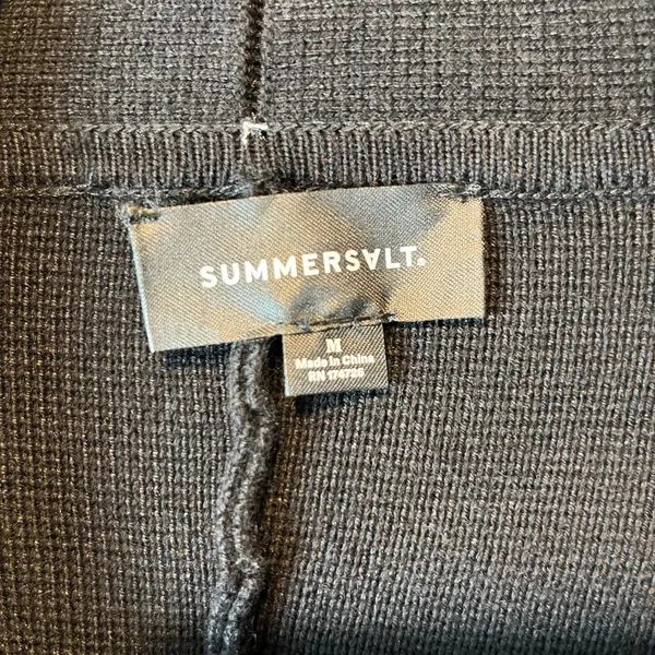 Summersalt The Ribbed Sweater Blazer Women's Size Medium Black‎ Organic Cotton - Image 3