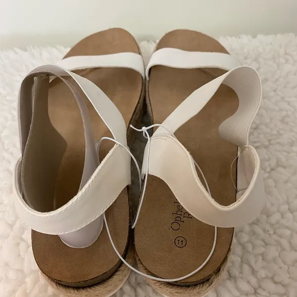 Ophelia Roe Sandal Kimmie White size 11 M NEW. Sandal 2” wedge - Image 2