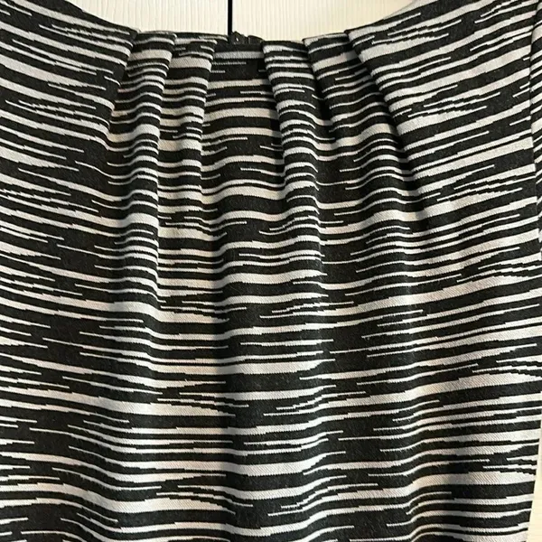 TRINA TURK Women’s Black & White Belted Zebra Stripe 3/4 Sleeve Dress Size 6 - Image 2