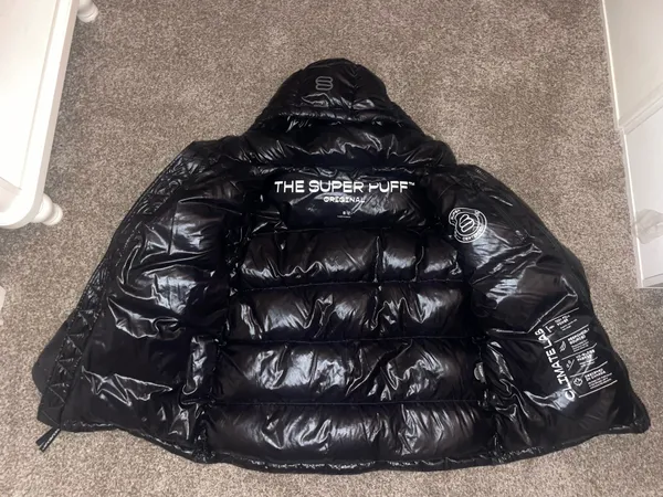 Aritzia Super Puff TNA Black Jacket Liquid Shine M - Image 2