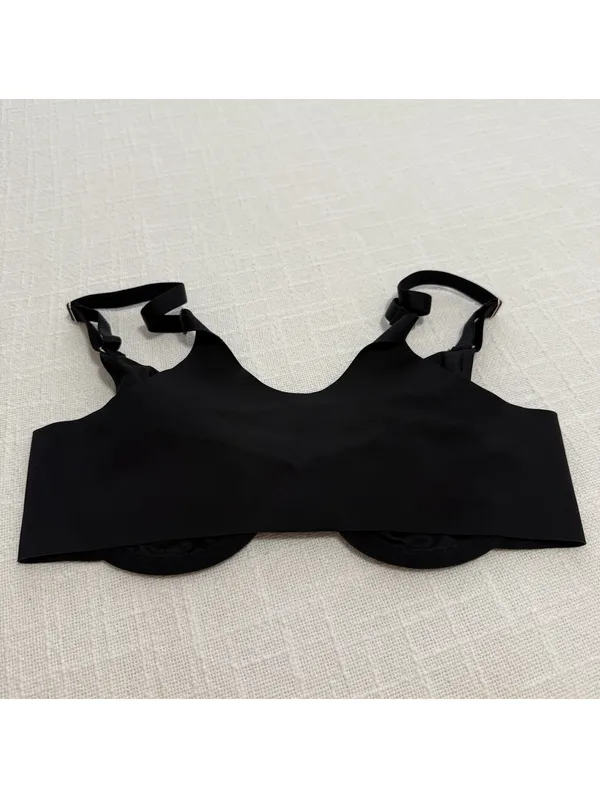 Soma 32C Vanishing 360 Unlined Perfect Coverage Black Bra Underwire Front Close - Image 3