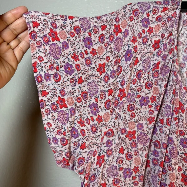 Knox Rose boho Floral V-Neck Dress SZ:L - Image 4