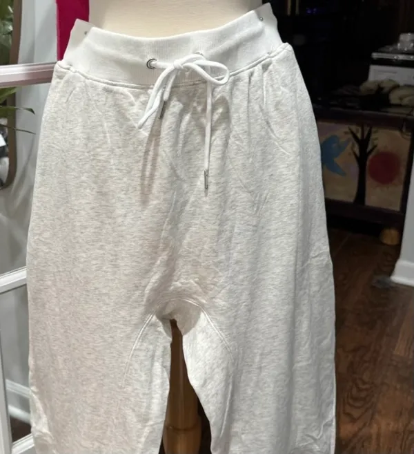 Barrel Leg Lounge Sweatpants with Drawstring and Pockets Gray - Image 3