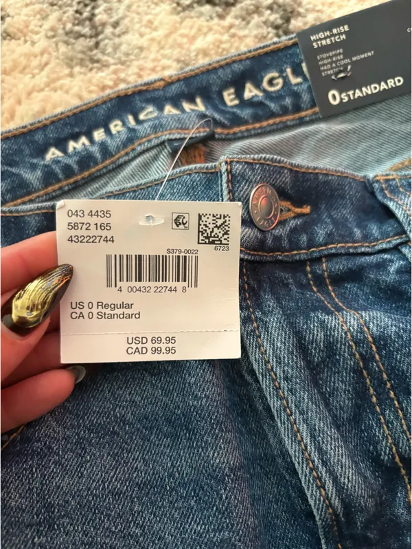American Eagle studded stovepipe Jean  - Image 3