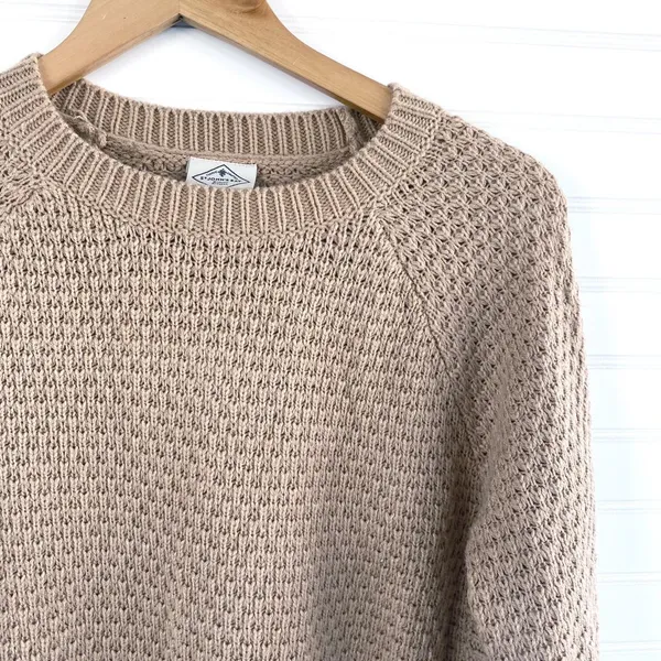 St. John's Bay Pale Pink Waffle Knit Pullover Sweater - Image 2