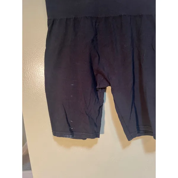 Women's Athletic Short Bike Short Black Pull On High Rise 9" Inseam Stretch Flaw - Image 3