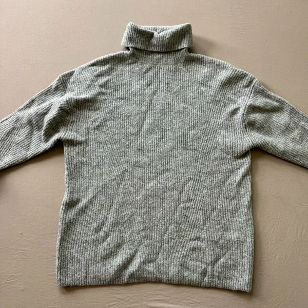 Primark wool blend rib knit turtleneck sweater - Image 2