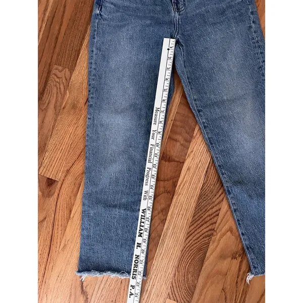 Madewell Jeans Womens 23 Blue The Perfect Vintage Crop Fray Hem Denim‎ Stretch - Image 6