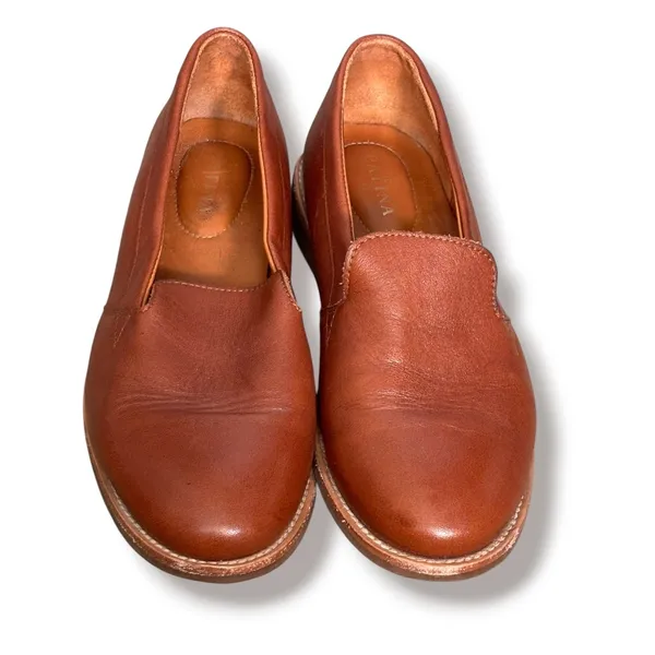 Patina Portland Leather Brown Slip On Loafers Handmade Mexico Womens 9 Classic - Image 3