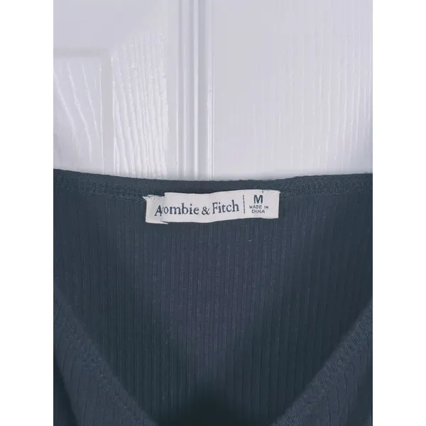 Abercrombie Womens Balloon Sleeve Crop Top Size M Black Coquette Romantic Dainty - Image 4