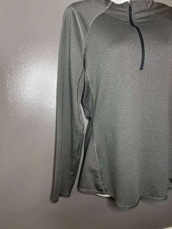 REI Co-op Pullover Womens Small Gray 1/4 Zip Mock Neck Long Sleeve Top Athletic - Image 3